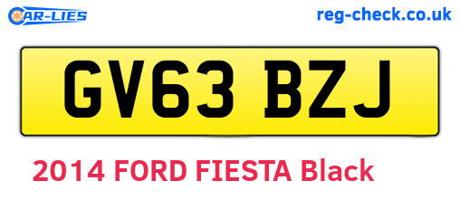 GV63BZJ are the vehicle registration plates.