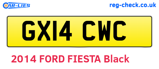 GX14CWC are the vehicle registration plates.