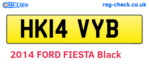 HK14VYB are the vehicle registration plates.