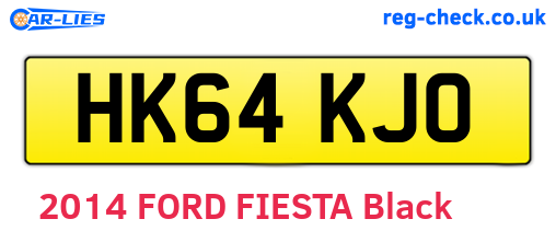 HK64KJO are the vehicle registration plates.