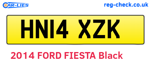 HN14XZK are the vehicle registration plates.