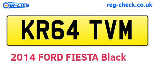 KR64TVM are the vehicle registration plates.