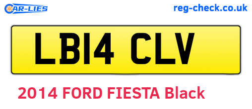 LB14CLV are the vehicle registration plates.