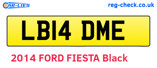 LB14DME are the vehicle registration plates.