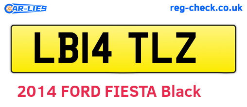 LB14TLZ are the vehicle registration plates.