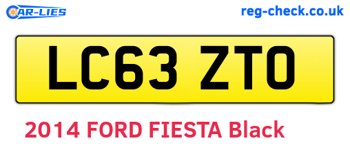 LC63ZTO are the vehicle registration plates.