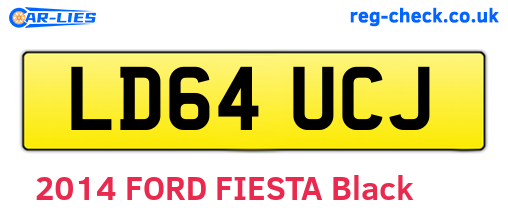 LD64UCJ are the vehicle registration plates.