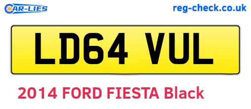LD64VUL are the vehicle registration plates.
