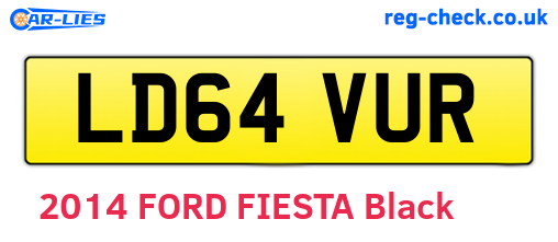 LD64VUR are the vehicle registration plates.