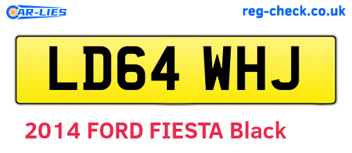 LD64WHJ are the vehicle registration plates.