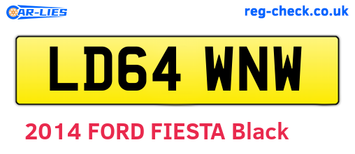 LD64WNW are the vehicle registration plates.
