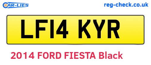 LF14KYR are the vehicle registration plates.