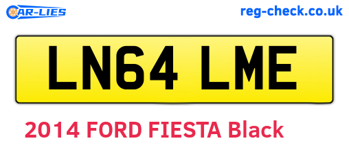 LN64LME are the vehicle registration plates.