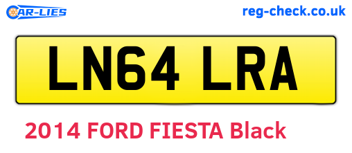 LN64LRA are the vehicle registration plates.