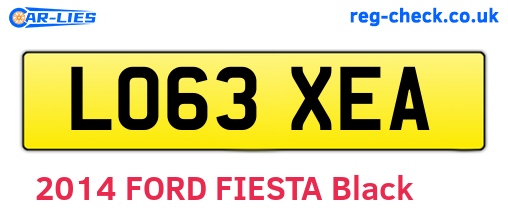 LO63XEA are the vehicle registration plates.