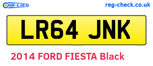 LR64JNK are the vehicle registration plates.