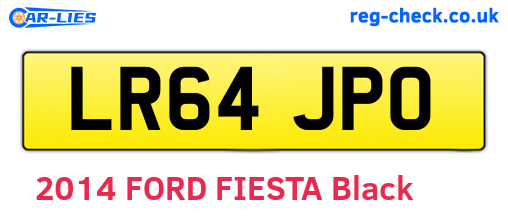 LR64JPO are the vehicle registration plates.