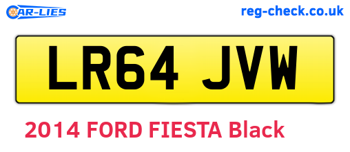 LR64JVW are the vehicle registration plates.
