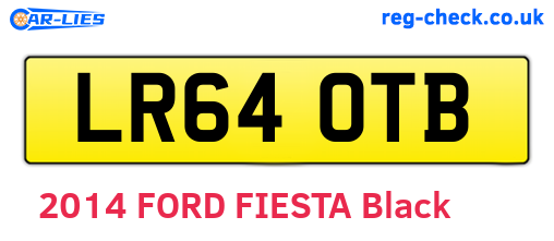 LR64OTB are the vehicle registration plates.