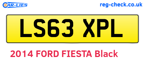 LS63XPL are the vehicle registration plates.