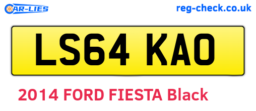LS64KAO are the vehicle registration plates.