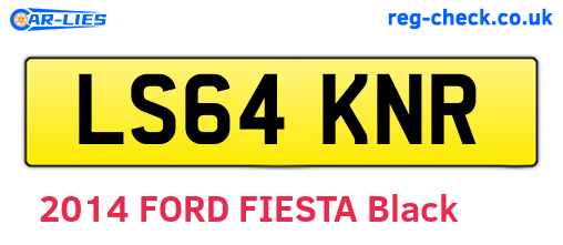 LS64KNR are the vehicle registration plates.