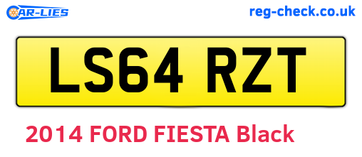 LS64RZT are the vehicle registration plates.