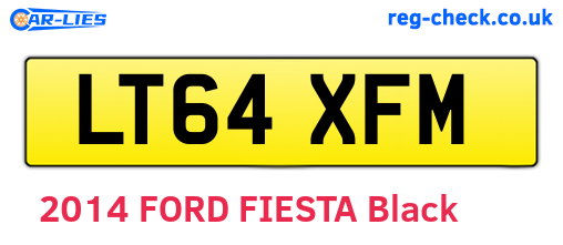 LT64XFM are the vehicle registration plates.
