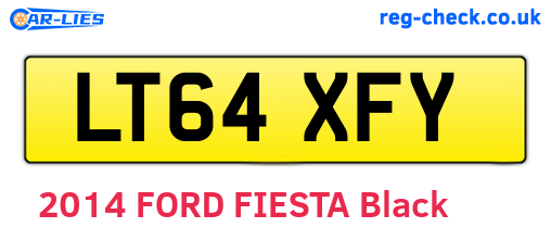 LT64XFY are the vehicle registration plates.