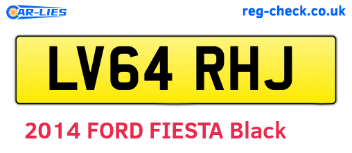 LV64RHJ are the vehicle registration plates.