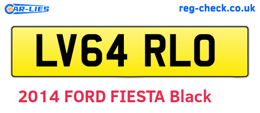 LV64RLO are the vehicle registration plates.