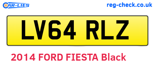 LV64RLZ are the vehicle registration plates.