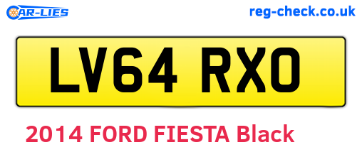 LV64RXO are the vehicle registration plates.
