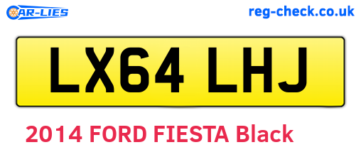 LX64LHJ are the vehicle registration plates.