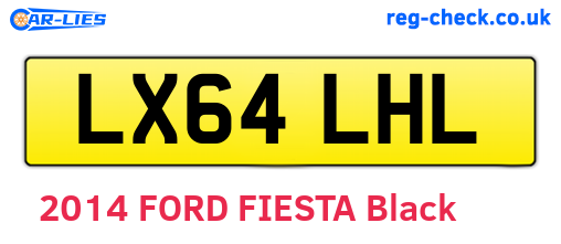 LX64LHL are the vehicle registration plates.