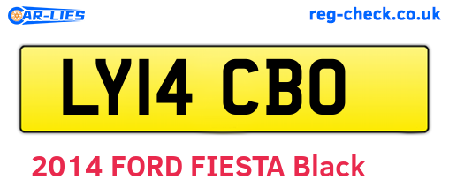 LY14CBO are the vehicle registration plates.