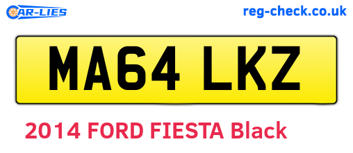 MA64LKZ are the vehicle registration plates.
