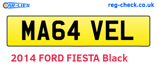 MA64VEL are the vehicle registration plates.