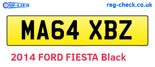 MA64XBZ are the vehicle registration plates.