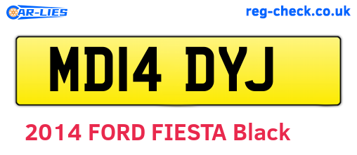 MD14DYJ are the vehicle registration plates.