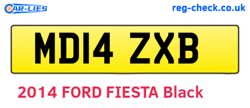 MD14ZXB are the vehicle registration plates.