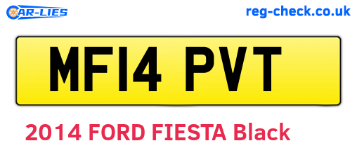 MF14PVT are the vehicle registration plates.
