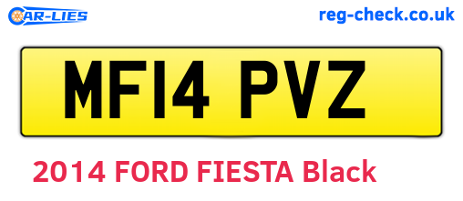 MF14PVZ are the vehicle registration plates.