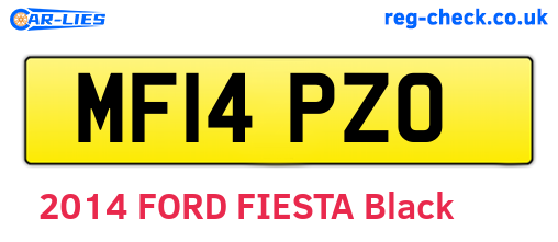 MF14PZO are the vehicle registration plates.