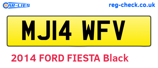 MJ14WFV are the vehicle registration plates.