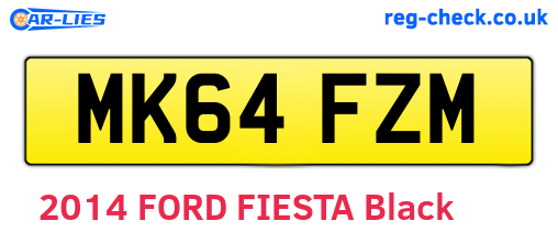 MK64FZM are the vehicle registration plates.