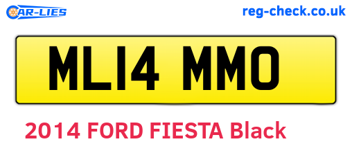 ML14MMO are the vehicle registration plates.