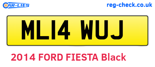 ML14WUJ are the vehicle registration plates.