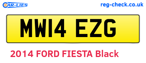 MW14EZG are the vehicle registration plates.