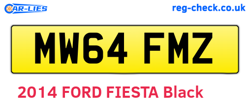 MW64FMZ are the vehicle registration plates.